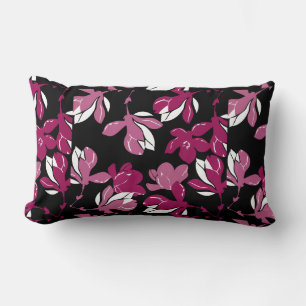 Roze magnolia botanische print kussen