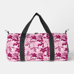 Roze magnolia botanische print plunjezak