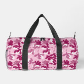 Roze magnolia botanische print plunjezak (Achterkant)