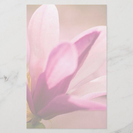 Roze Magnolia Briefpapier (Voorkant)
