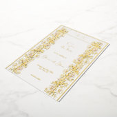 Roze Magnolia bruiloft Save the Date Folie Uitnodiging (Gedraaid)