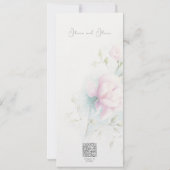 Roze Magnolia bruiloft Save the Date Kaart (Achterkant)