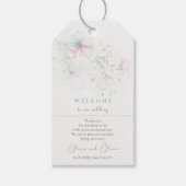 Roze Magnolia bruiloft Welkom Cadeaulabel (Voorkant)