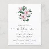 Roze Magnolia Budget Bridal Shower Flyer (Voorkant)