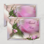 roze magnolia Butterfly Sparkle Hartelijk dank Bedankkaart (Voorkant / Achterkant)