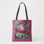 Roze Magnolia Canvas tas (Voorkant)