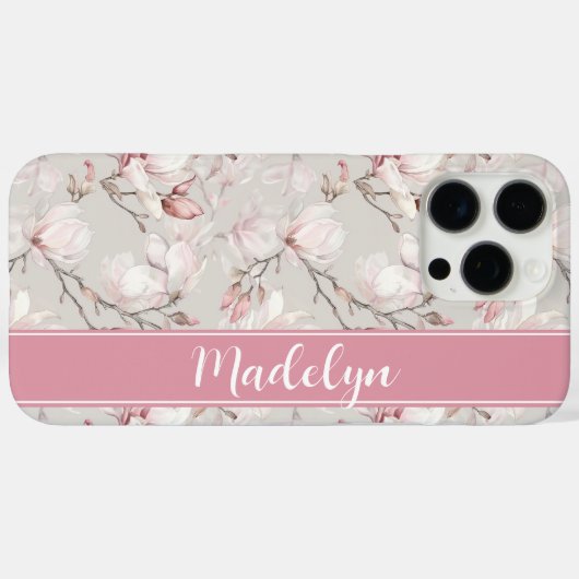 Roze Magnolia Elegance Case-Mate iPhone Case (Achterkant (horizontaal))