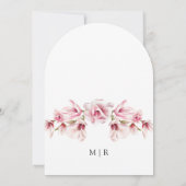 Roze Magnolia Elegant Bloem Kaart (Achterkant)