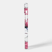 Roze magnolia en blauwe stietvogels Case-Mate iPhone case (Achterkant / Links)