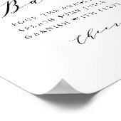 Roze Magnolia en Hydrangea Baby shower Momosa Bar Poster (Hoek)