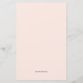 Roze Magnolia en Hydrangea Baby Zegen Uitnodigen (Achterkant)