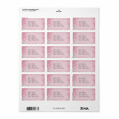 Roze Magnolia Etiket (Full Sheet)