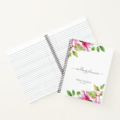 Roze Magnolia floral lijst Notitieboek (Binnen)
