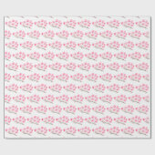 Roze Magnolia florale waterverf elegant Vintage Cadeaupapier (Vlak)