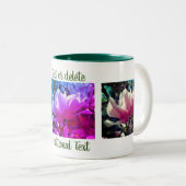 Roze Magnolia Flower Personalized Tweekleurige Koffiemok (Voorkant rechts)