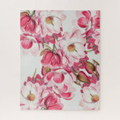 Roze Magnolia Flower Puzzle Legpuzzel (Verticaal)