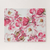 Roze Magnolia Flower Puzzle Legpuzzel (Horizontaal)