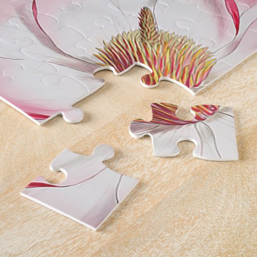 Roze Magnolia Flower Puzzle Legpuzzel (Zijkant)