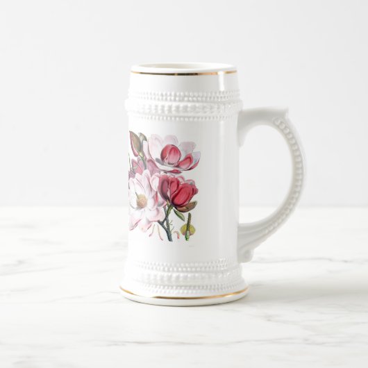 Roze Magnolia Flowers Bierpul (Rechts)