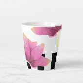Roze Magnolia Flowers Latte Mok (Voorkant)