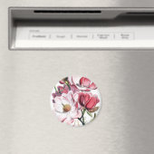 Roze Magnolia Flowers Magneet (Insitu (Vaatwasser))