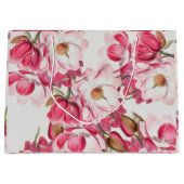 Roze Magnolia Gift Bag Large Cadeautasje (Voorkant)