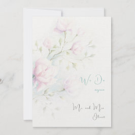 Roze Magnolia Huwelijksbelofte Verlengd 10 jaar Kaart