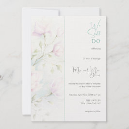 Roze Magnolia Huwelijksbelofte Vernieuwing 25 jaar Kaart