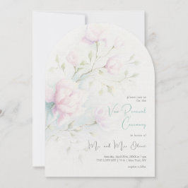 Roze Magnolia Huwelijksbelofte Vernieuwing Kaart