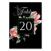 Roze Magnolia , huwelijksreceptie Kaart (Achterkant)