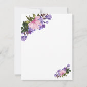 Roze Magnolia Lavender Floral Save the Date Kaart (Achterkant)