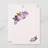Roze Magnolia Lavender Floral Save the Date Kaart (Achterkant)