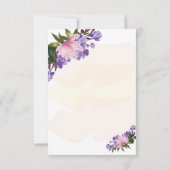 Roze Magnolia Lavender Floral Save the Date Kaart (Achterkant)
