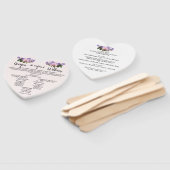 Roze Magnolia Lavender Floral Wedding Menu Fan Handwaaier (Niet-gemonteerd)