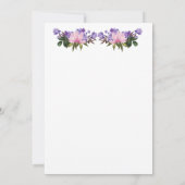 Roze Magnolia Lavender Wedding Rehearsal Dinner Kaart (Achterkant)