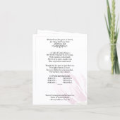 Roze Magnolia Minimaal Vouwbaar Herdenkingsprogram (Achterkant)
