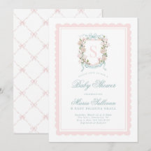 Roze Magnolia Monogram Baby in Bloom Shower