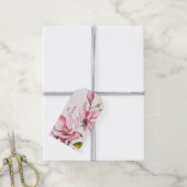 Roze Magnolia Naar en Van Gift Label Cadeaulabel (Met Touw)