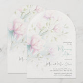 Roze Magnolia Ochtend Erna Kaart (Voorkant / Achterkant)