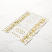 Roze Magnolia repetitie diner Folie Uitnodiging (Gedraaid)