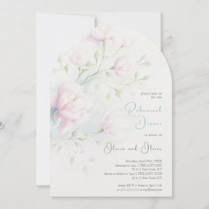 Roze Magnolia repetitie diner Kaart