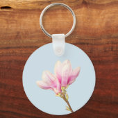 Roze Magnolia sleutelhanger (Achterkant)