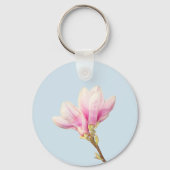 Roze Magnolia sleutelhanger (Achterkant)