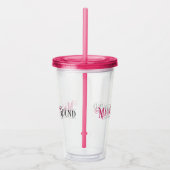 Roze Magnolia Sound Tumbler Acryl Drinkbeker (Rechts)