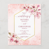 Roze magnolia spring bloemen budget bruiloft uitno (Voorkant)