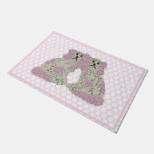 Roze Magnolia Staffordshire Dogs Rozen Deurmat (Schuin)