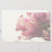 Roze Magnolia Stationery Briefpapier (Voorkant / Achterkant)