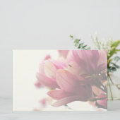 Roze Magnolia Stationery Briefpapier (Staand voorkant)