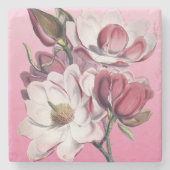 Roze Magnolia Stenen Onderzetter (Voorkant)