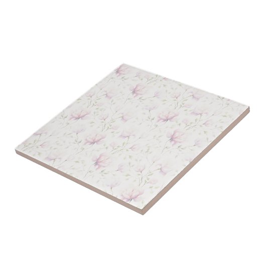 Roze Magnolia Tegeltje (Zijkant)